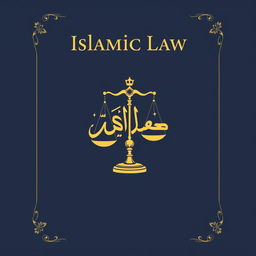 A book cover design for a title titled 'Islamic Law'