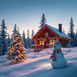 A festive winter scene capturing the essence of Christmas