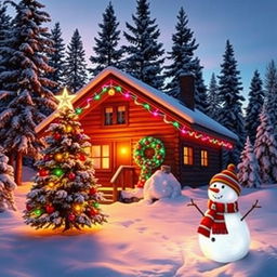 A festive winter scene capturing the essence of Christmas