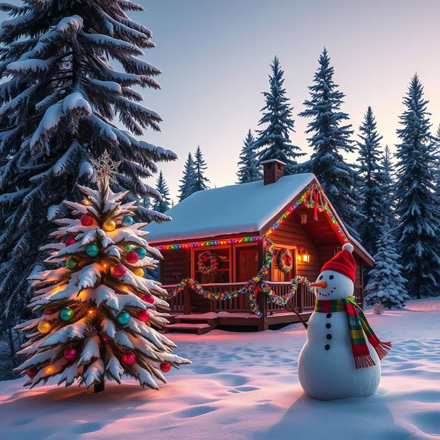 A festive winter scene capturing the essence of Christmas