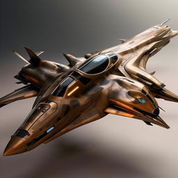 long leopard-like futuristic jet fighter