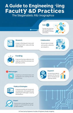 A visually appealing infographic titled 'A Guide to Engineering Faculty R&D Practices: A Systematic Approach'