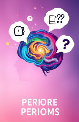 A thought-provoking and abstract visualization of a mind before periods, depicting swirling vibrant colors representing different emotions such as anxiety, hope, and frustration