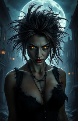 A dark and twisted portrait of a woman named Eva who is overcome with obsession