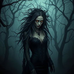 A dark and twisted portrayal of a woman named Eva consumed by obsession