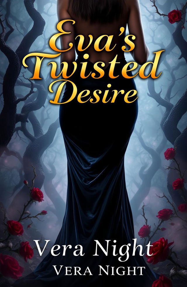 A visually striking book cover for the title 'Eva's Twisted Desire' by Vera Night