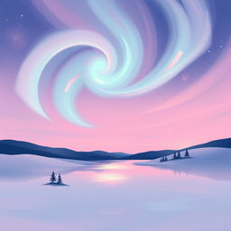 A stunning back cover design featuring the northern lights in an impressionism art style, using pastel colors that evoke the charm of classic impressionist paintings