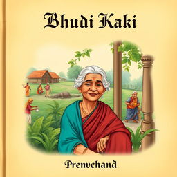 An eye-catching cover page for the story 'Bhudi Kaki' by Premchand