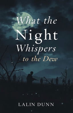 An artistic interpretation of a poetry book cover titled 'What the Night Whispers to the Dew'