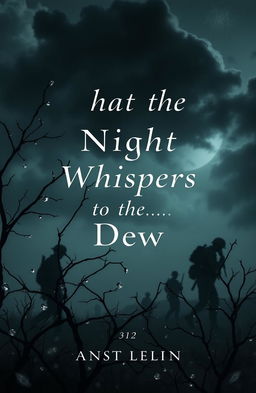 An artistic interpretation of a poetry book cover titled 'What the Night Whispers to the Dew'
