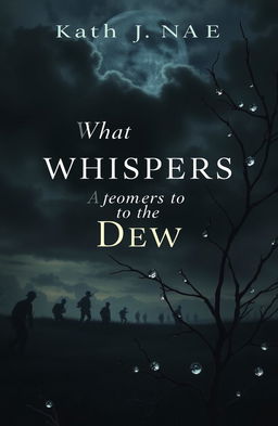 An artistic interpretation of a poetry book cover titled 'What the Night Whispers to the Dew'