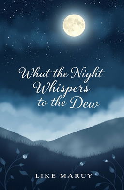 A beautifully illustrated cover for a poetry book titled "What the Night Whispers to the Dew"