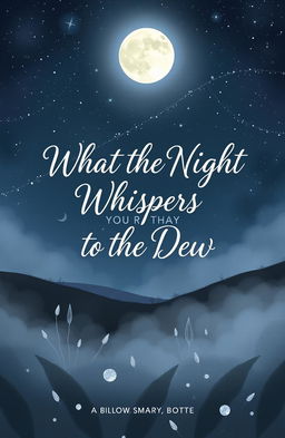 A beautifully illustrated cover for a poetry book titled "What the Night Whispers to the Dew"