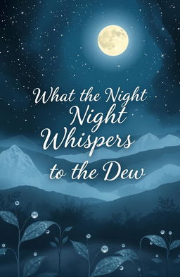 A beautifully illustrated cover for a poetry book titled "What the Night Whispers to the Dew"