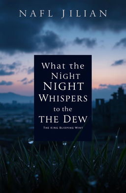A poetic and haunting book cover design that visually represents themes of war and sadness, encapsulated in the title "What the Night Whispers to the Dew"