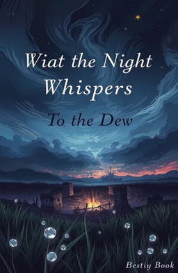 A visually striking book cover for a poetry book titled "What the Night Whispers to the Dew"