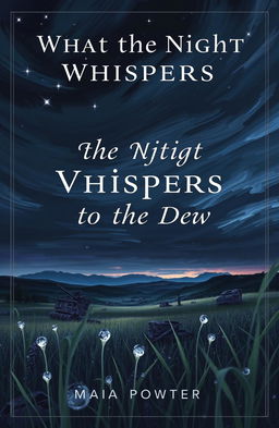 A visually striking book cover for a poetry book titled "What the Night Whispers to the Dew"