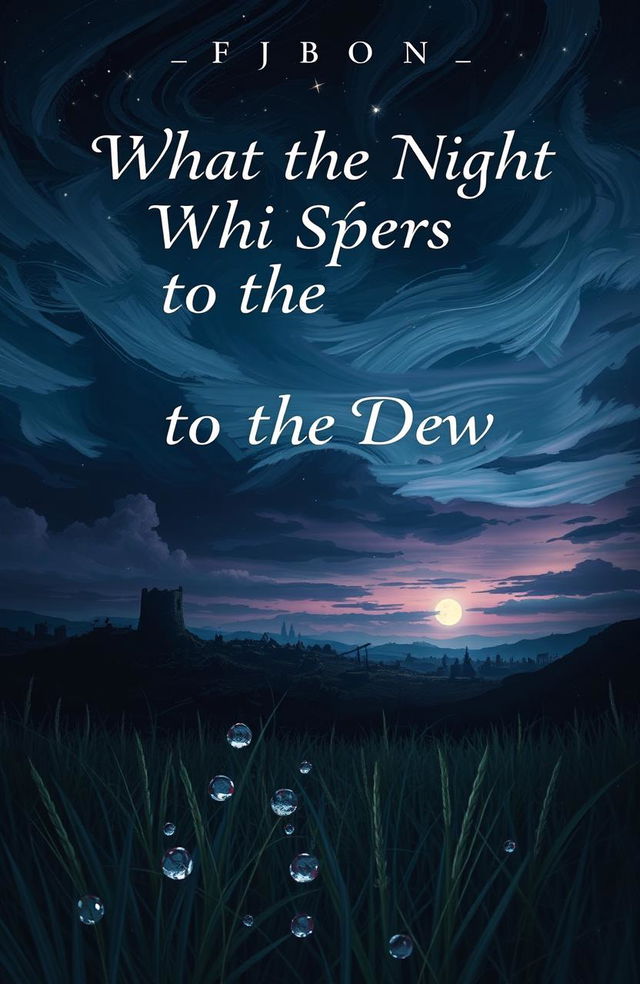 A visually striking book cover for a poetry book titled "What the Night Whispers to the Dew"