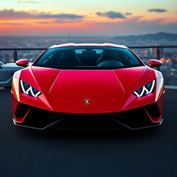 A Lamborghini Huracan designed with the iconic styling elements of Ferrari