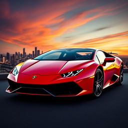 A Lamborghini Huracan designed with the iconic styling elements of Ferrari