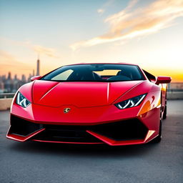 A Lamborghini Huracan designed with the iconic styling elements of Ferrari