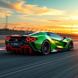 A stunning hybrid supercar design that creatively blends the Lamborghini Sian and the Ferrari F80