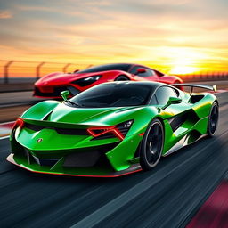 A stunning hybrid supercar design that creatively blends the Lamborghini Sian and the Ferrari F80
