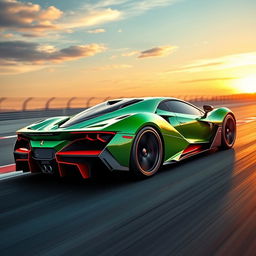 A stunning hybrid supercar design that creatively blends the Lamborghini Sian and the Ferrari F80