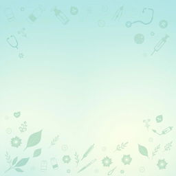 A clean and professional background graphic for a medical presentation, featuring a harmonious blend of elements representing both Western and traditional medicine
