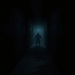 A chilling scene in a dark, eerie hallway of a game setting