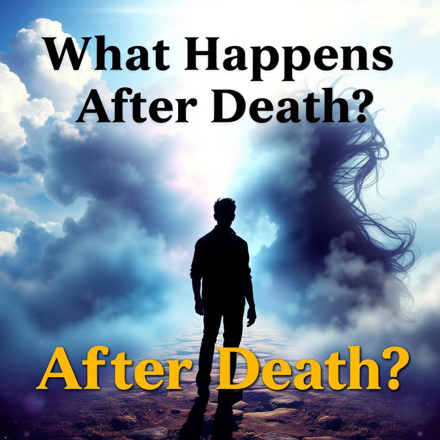 A visually captivating YouTube thumbnail depicting a mystical and enchanting theme surrounding the concept of what happens after death