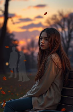 A thoughtful and serene scene that captures the concept of unspoken words and hidden emotions