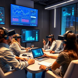 A modern and sleek training session focused on remote technology, featuring a diverse group of people engaged in interactive learning