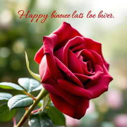 A beautifully designed rose dedicated to a beloved figure, with intricate details capturing the essence of love and admiration