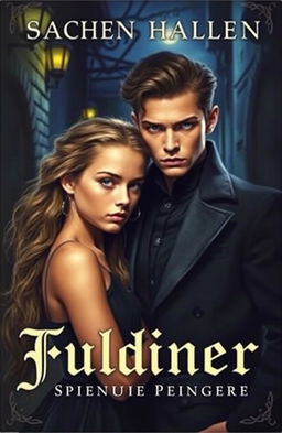 A captivating book cover featuring a mysterious young man dressed in an all-black outfit, exuding intrigue and allure