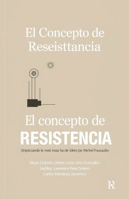 A modern and minimalist book cover design for the title 'El Concepto de Resistencia: Límites y Posibilidades del Poder'