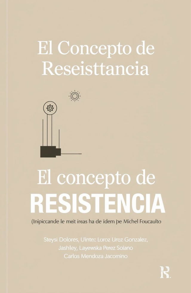 A modern and minimalist book cover design for the title 'El Concepto de Resistencia: Límites y Posibilidades del Poder'