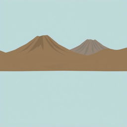 A simple illustration of a tranquil lake, surrounded by gently rising mountains