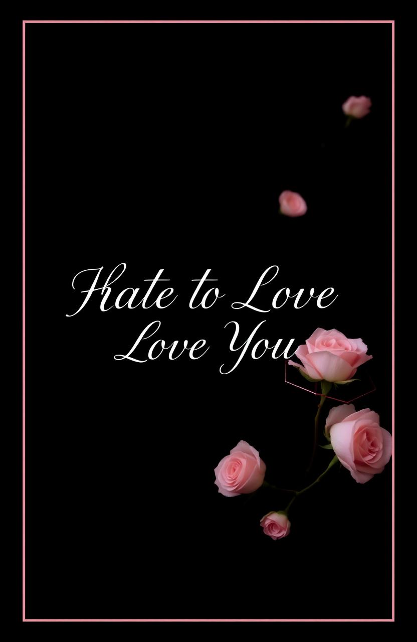 Aesthetic black book cover featuring the title 'Hate to Love You' prominently displayed in elegant white cursive font