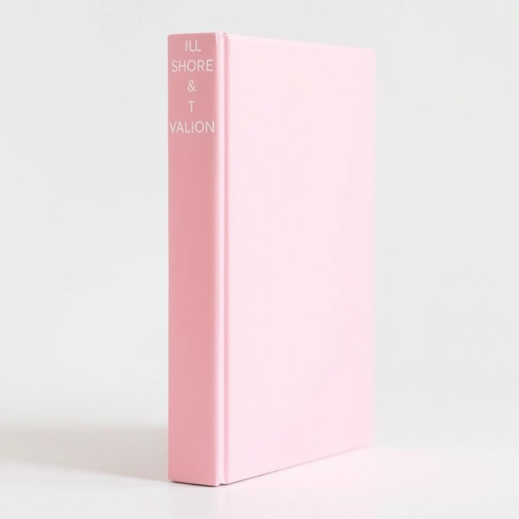 A simple and elegant book spine in a plain pink color