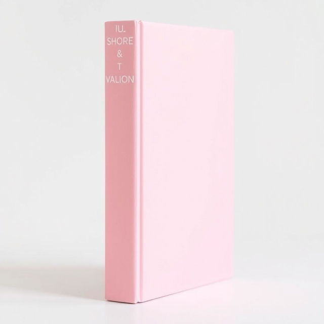 A simple and elegant book spine in a plain pink color