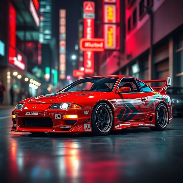 A 1991 Mitsubishi Eclipse styled in the thrilling aesthetic of 'Need for Speed'