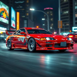 A 1991 Mitsubishi Eclipse styled in the thrilling aesthetic of 'Need for Speed'