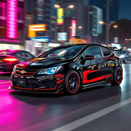 A Chevrolet Astra styled in the thrilling aesthetic of 'Need for Speed'