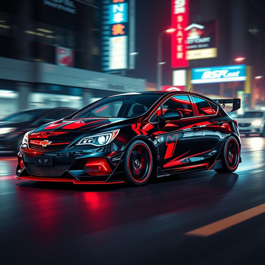 A Chevrolet Astra styled in the thrilling aesthetic of 'Need for Speed'