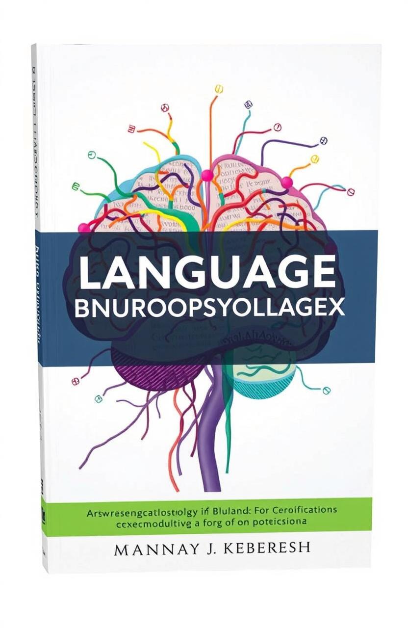 A visually striking book cover that explores the themes of language disorder and neuropsychology