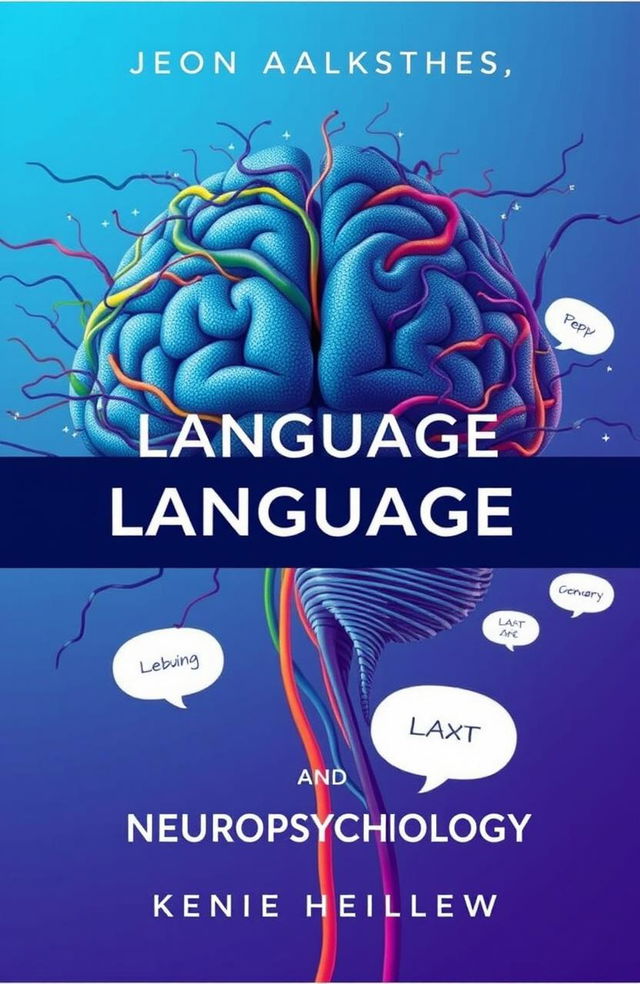 A visually striking book cover that explores the themes of language disorder and neuropsychology