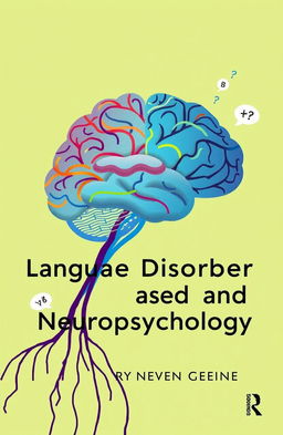 A visually striking book cover that explores the themes of language disorder and neuropsychology