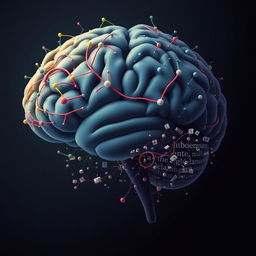 Una portada visualmente impactante que explora los temas del trastorno de lenguaje y la neuropsicología