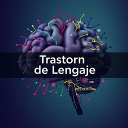 Una portada visualmente impactante que explora los temas del trastorno de lenguaje y la neuropsicología